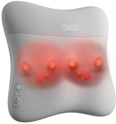 SKG VS500 Cordless Back Massager for Stress Relief Deep Tissue Father Day Gifts 4D Neck and Back Massager with Dual Sided Heat for Men and Women Dad Mom Grandpa