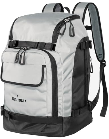 Unigear Bolsa para Botas de Esquí Mochila con Compartimientos de Botas Ropa Casco y Correa para Tabla de Snowboard Gran Capacidad de 70L de Hombre y Mujer Unisex