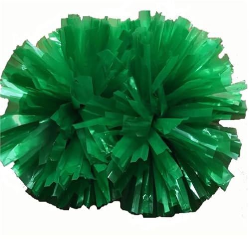 MWAHJU 4 st 32 cm Cheerleading, pompons med handtag, bleknar inte för sport (grön)