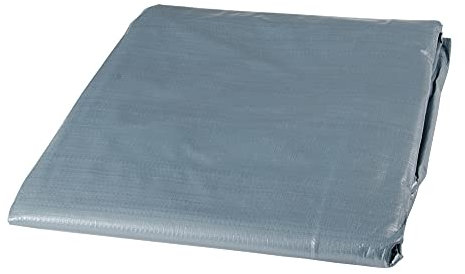 VERDELOOK Telo occhiellato in polietilene 4x3 m, grammatura 180 g/m², Grigio, Multiuso, per Copertura e stoccaggio Merce