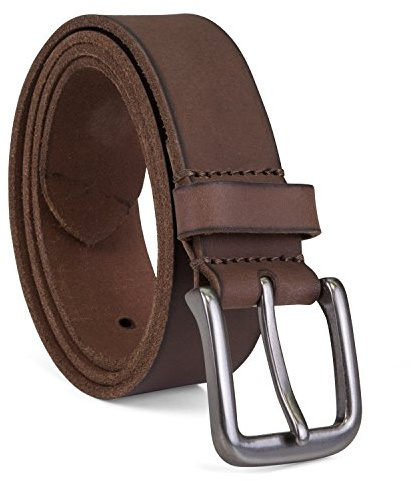 Timberland Men's 35mm Classic Buckle Jean Leather Belts, Dark Brown, 38