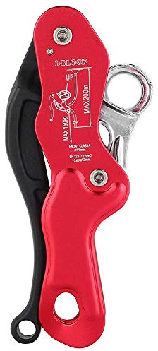 Alomejor Klettern Abseilgerät Karabiner Selbstbremsendes Abseilgabel für Seile 10-12mm Seilrettungsausrüstung Handsteuerungen