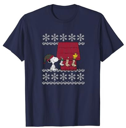 Peanuts Snoopy Ugly Christmas Stockings T-Shirt