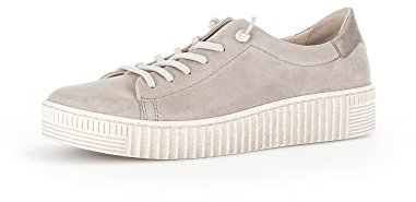 Gabor Damen Low-Top Sneaker, Frauen Halbschuhe,Wechselfußbett,Best Fitting,Sportschuhe,Freizeitschuhe,Turnschuhe,Visone (beige),38 EU / 5 UK