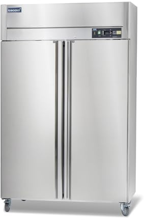 ICECASA 48 W Commercial Refrigerator Reach-in 36 Cu.ft 2 Solid Door Stainless Steel Commercial Refrigerator Fan Cooling for Restuarant, Bar, Shop, etc