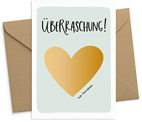 KuschelICH Rubbelkarte zum selber Beschriften mit Kraftpapierumschlag (Überraschung)