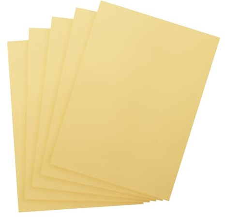 PATIKIL 12X85 Hojas de Cartulina Metálica Espejo, Paquete de 10 Hojas de Cartón Dorado Oscuro de 250Gsm para Scrapbook, Póster, Manualidades y Tarjetas de Invitación