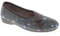 Pavers Full Slippers - Grey Floral Size 8