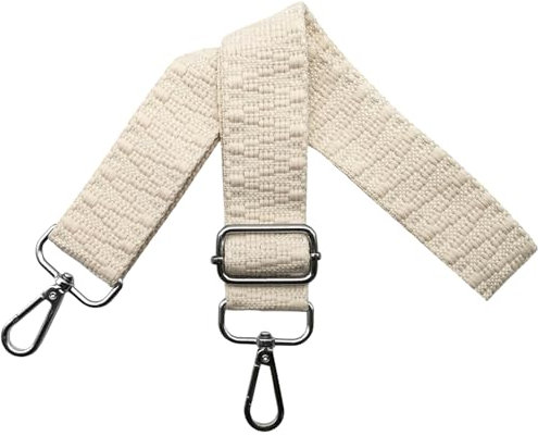 Omxyinma Taschengurte zum Wechseln Verstellbar Schultergurt für Tasche, Taschengurt Breit 3.8cm mit Silber Karabiner Schulterriemen Taschenband Tragegurt für Handtaschen, Beige, S17