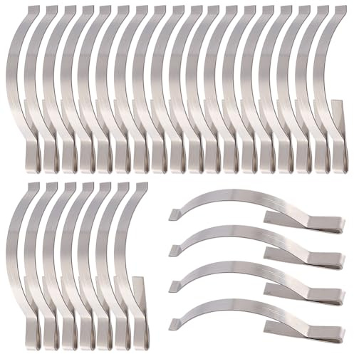 CREATCABIN 50Stück Fliegengitter Spannfederklammern Aus Edelstahl Eckmontage Flache Fensterfeder Fliegengitter Clips Sicheren Halten von Fliegengittern In Aluminiumkanälen Für Fensterzubehör 5.6x0.5cm