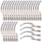 CREATCABIN 50Stück Fliegengitter Spannfederklammern Aus Edelstahl Eckmontage Flache Fensterfeder Fliegengitter Clips Sicheren Halten von Fliegengittern In Aluminiumkanälen Für Fensterzubehör 5.6x0.5cm