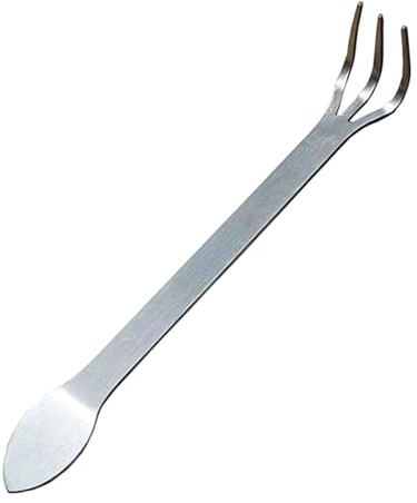 LOVIVER Rastrillo de bonsái con Pala, cultivador portátil de Acero Inoxidable, Herramienta para aflojar Tierra de los bonsáis, Ideal para Patios, 22cm X 2.8cm
