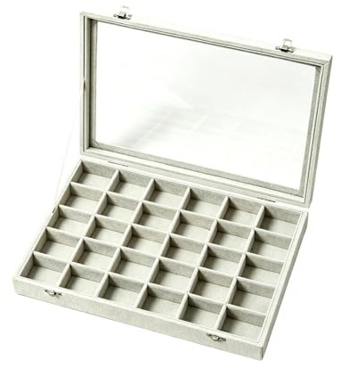 Örhängeshållare Organizer 30-facks Halsbandsdisplay