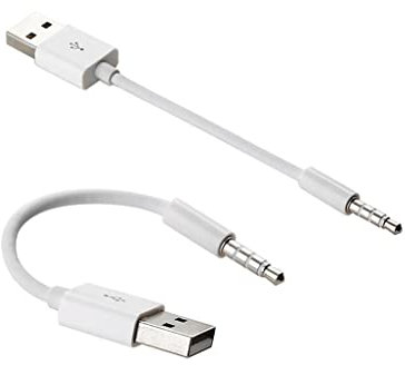 Mr Gadget's Solutions Câble de données et de charge pour iPod Shuffle 3ème génération, USB, 3.5mm Audio, Haute vitesse, Compatible avec Smartphone et Ordinateur