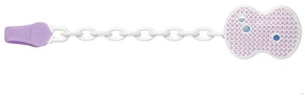 Chicco 00004082000000 - Clip con cadena para chupete, color rosa