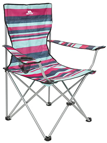 Trespass Adults Folding Camping Chair With Cup Holder Fishing Portable - Branson