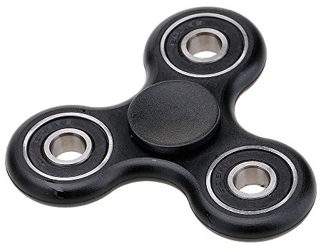 Waitiee Fidget Hand Spinner Roulement En acier Haute Vitesse - Tourne 1 + Minute - Jeu Sensoriel Tri-Spinner Fidget Toy Enfant ou Adulte (black)
