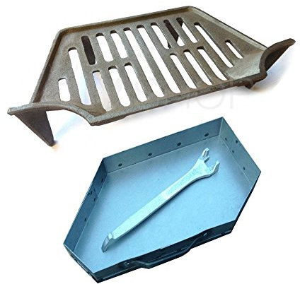 Classic Guardette Fire Grate, Ash Pan and Lifting Tool for 18 Fireplace Opening
