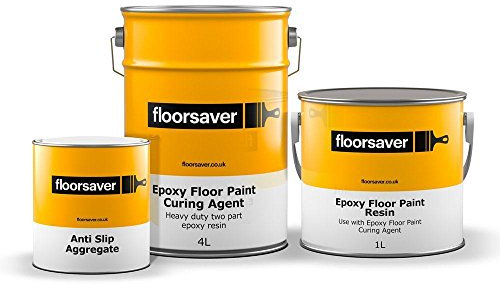 Epoxy Floor Paint Anti-Slip by floorsaver | Mid Grey | 5 litres