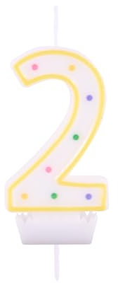 Idena Number Candle 2 Yellow