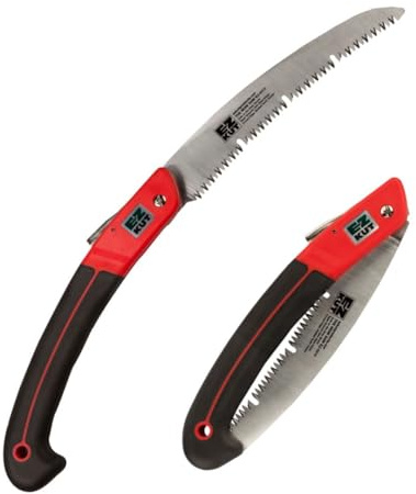 EZ KUT Wow Folding Saw 10 Inch - Foldable Hand Saw for Trees and Wood Cutting - Folding Pruning Saw for Tree Trimming - Pocket Saw Steel