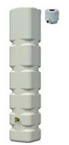 4rain Basic Regentonne Komplett-Set 300 Liter sandbeige inkl. Kunststoff-Auslaufhahn und Fallrohranschluss - Wandtank, Wassertank, Fass, Regenfass, Regenwassertonne, Regenwassertank, Wasserbehälter