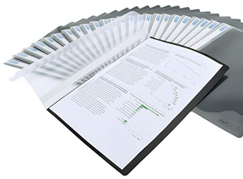 Rapesco 1593 Cartellina Portadocumenti per Progetti, A4, Nero, Confezione da 25