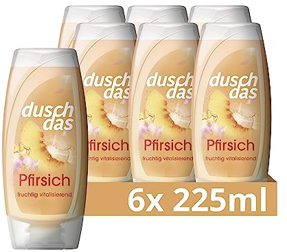 Duschdas Duschgel Pfirsich Duschbad mit verwöhnender Duftformel sorgt für einen erfrischenden Start in den Tag 6 x 225 ml