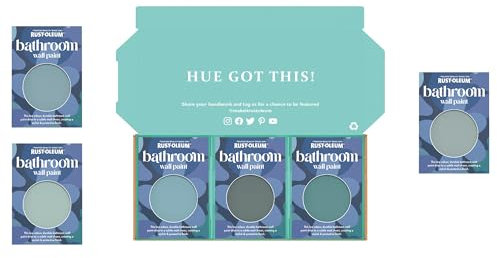 Rust-Oleum Bathroom Wall Paint in Matt Finish - Ocean Blues Tester Box
