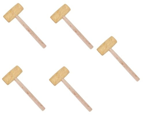 Angoily 5pcs Leather Mallet Mallet Tool Wooden Woodworking Chisel Working Chisel Hammer Hammer Carpenter Leather Goods Rose