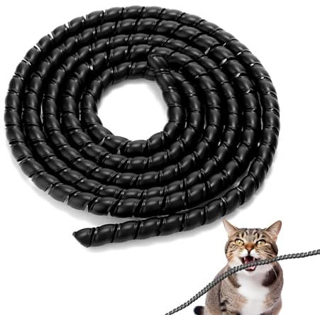 KHDULQ 5M-10Mm Cache Cable,Cable Management Gaine Câble Auto-Fermeture Manchon de Câble Cache Gaine Electrique Cable Bureau Cache Fil Electrique Informatique,pour Câble Électrique Bureau TV Pc USB