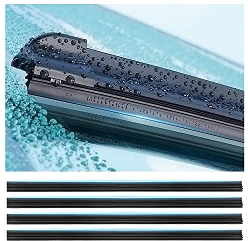 4 PZ Strisce per Lamelle di Tergicristalli da 65 cm per Auto,Gomma Spazzole tergicristallo per Rimuovere Acqua e Detriti,Set di Lamelle di Tergicristallo per Auto Camion SUV (4Pezzi)