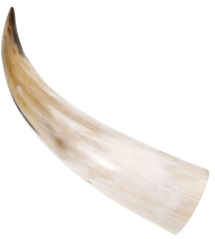 Garneck Ox Horn Wall Hanging Vase Retro Horn Flower Arrangement Wall Sconce Craft Home Decoration 26-28cm Country Style