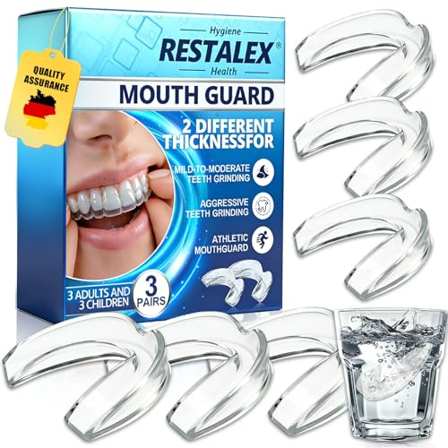 6 Pezzi 2 Taglie Bite Bruxismo Notturno, Riutilizzabile Paradenti Per Digrignare I Denti, Bait Protezione Denti Notturno, Migliora La Qualità Del Sonno, Unisex