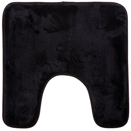 5 five simply smart 5FIVE Tapis Contour DE WC A MEMOIRE DE Forme 48X48 (Noir)