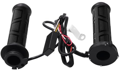 1 par de empuñaduras calefactadas para motocicleta de 7/8 pulgadas, 12 V, 22 mm, eléctricas, calentadas con calor, para motocicleta/bicicleta