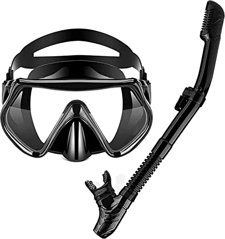 GeRRiT Tuta da Snorkeling per Bambini Maschera da Sub antiappannamento per Lo Snorkeling Occhiali da Sub panoramici con Ampio Campo visivo