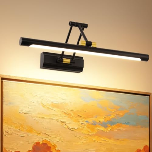 TYhogar Lampe Salle de Bain Miroir 8W 3000K Eclairage Tableau Luminaire Salle de Bain Mural 43CM Applique Tableau Noir Lampe Led Applique Murale pour Tableau Aplique. Intérieur Murale