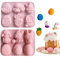 KUBDPQOR silikonform ostern, silikonbackform ostern, 2 Stück Kuchenformen, Kuchentellern, silikon backform, Non-stick Mini Chocolate Bar Mold für DIY Schokolade Praline Süßigkeiten