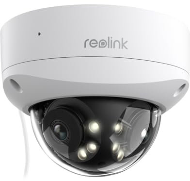 Reolink 4K 8MP 180° Dual-Objektiv PoE IP-Kamera, IK10 Vandalismusschutz, Personen-/Fahrzeug-/Tiererkennung, Spotlight Farb-Nachtsicht, Zwei-Wege-Audio, IP67 Wetterfest, Power over Ethernet, Duo 2V PoE