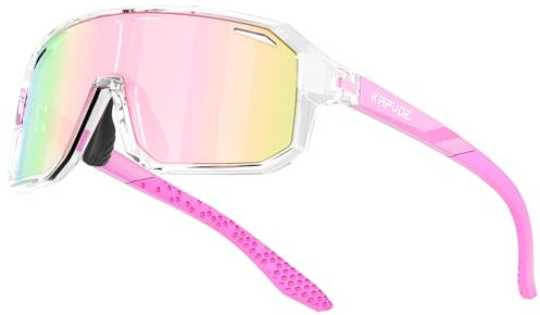 KAPVOE Occhiali da Sole Polarizzati per Bambini Occhiali da Ciclismo per Adolescenti Occhiali per Softball Baseball Tennis Montature TR90 Protezione UV400 Ragazzi Ragazze Sport Ciclismo 09