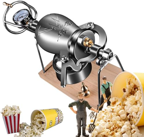 YTBHSHXZ Máquina for hacer palomitas de maíz de acero inoxidable 304, amplificador de pellets, mini palomitas de maíz for el hogar antiguo, válvula de doble presión, máquina for hacer palomitas de maí