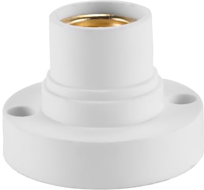Laroal 4 Portalámparas E14, 4 Bases De Repuesto para Bombillas Halógenas CFL, Color Blanco.