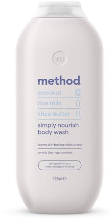Method Duschgel, Simply Nourish, Kokosnuss, Reismilch und Sheabutter, 1 Stück, 532 ml