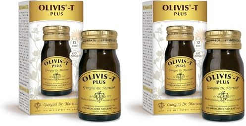 OLIVIS-T PLUS tabletten - 30 g (meidoorn, knoflook, olijven en coleus, nuttig voor de regelmatigheid van de druk) (Confezione da 2)
