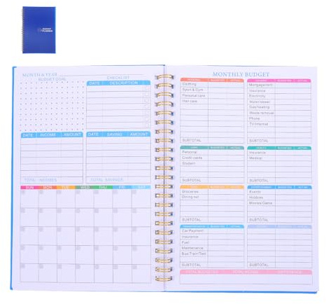 MAGICLULU Budget Book Undated Monthly Planner Financial Tracker Budgeting Tools for Home and Business Bill Payment Tracker Notebook Budget Book