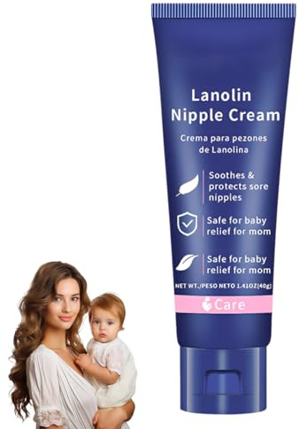 CAHJEL Crema comfort da 40 g per la cura quotidiana della pelle del seno durante allattamento e svezzamento, formula idratante delicata per pelle secca, sensibile o che tira