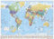 1art1 Empire 215833 Landkarten-Poster Politische Weltkarte, Flaggen ENGL. - 91 x 61 cm, Weiß, Vollfarbig.