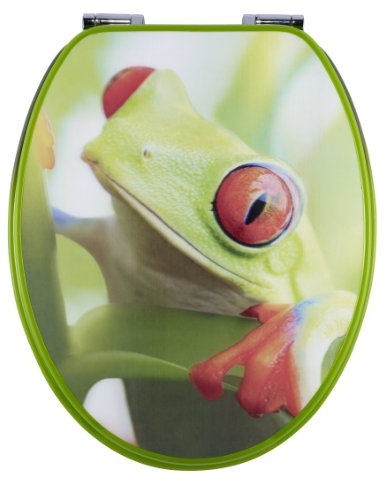 Diaqua 31171001 WC Sitz Paris 3D Slow Motion, Frog, MDF 100% FSC, 42 bis 47 x 37.2 cm