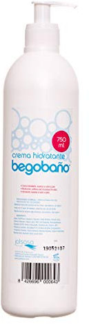 Begobaño Crema Hidratante Corporal de Aroma Floral. Loción Corporal de Rápida Absorción. Crema Ligera con Dosificador. 750 Mililitros